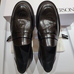 JW Anderson Leather Logo Loafers, Size Women's 9 USA/Men's 7 USA/40 IT, NIB